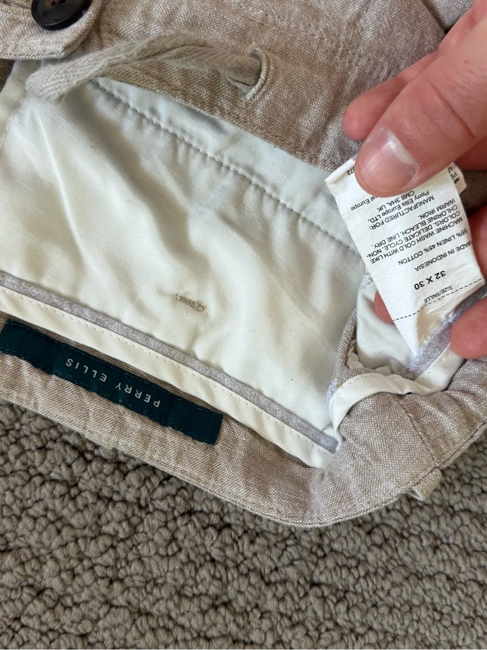 Perry Ellis Light Beige Chino Pants